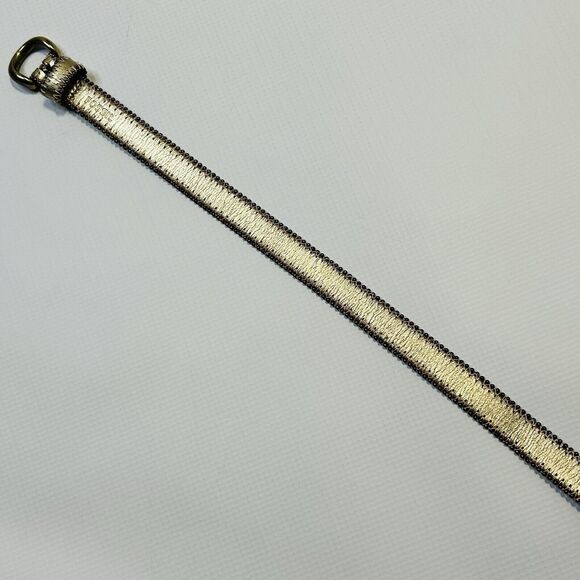 Fossil Shimmery Gold Skinny Size Large Leather Belt BT3993715 195071 0512 - Picture 8 of 9